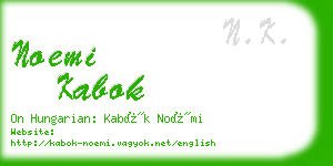 noemi kabok business card